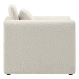 Bloom Boucle Upholstered Armchair in Ivory