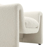 Bloom Boucle Upholstered Armchair in Ivory