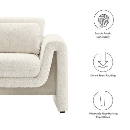 Waverly Boucle Upholstered Armchair by Furniture For America