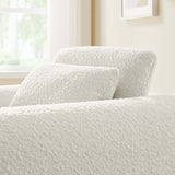 Bloom Boucle Upholstered Armchair in Ivory