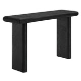Ila Concrete Textured Console Table in Black