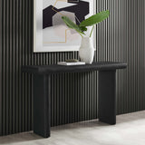 Ila Concrete Textured Console Table in Black