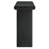 Ila Concrete Textured Console Table in Black