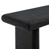 Ila Concrete Textured Console Table in Black