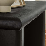 Ila Concrete Textured Console Table in Black