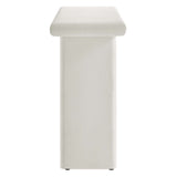 Ila Concrete Textured Console Table in White
