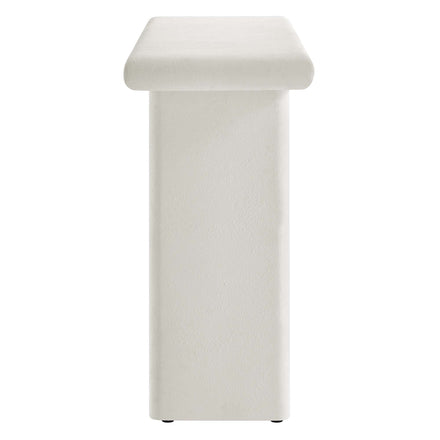 Relic Concrete Textured Console Table in White