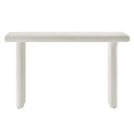 Relic Concrete Textured Console Table in White