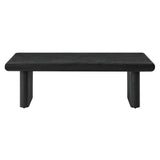 Ila Concrete Textured Coffee Table in Black