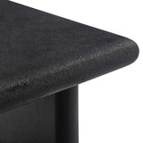 Ila Concrete Textured Coffee Table in Black