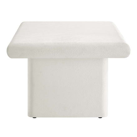 Relic Concrete Textured Coffee Table in White