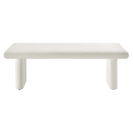 Relic Concrete Textured Coffee Table in White