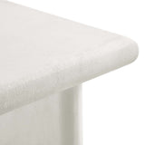 Ila Concrete Textured Coffee Table in White