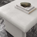 Ila Concrete Textured Coffee Table in White