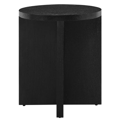 Silas Round Wood Side Table by Furniture For America