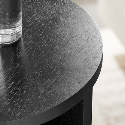 Silas Round Wood Side Table by Furniture For America