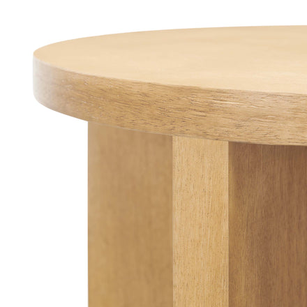 Silas Round Wood Side Table in Natural