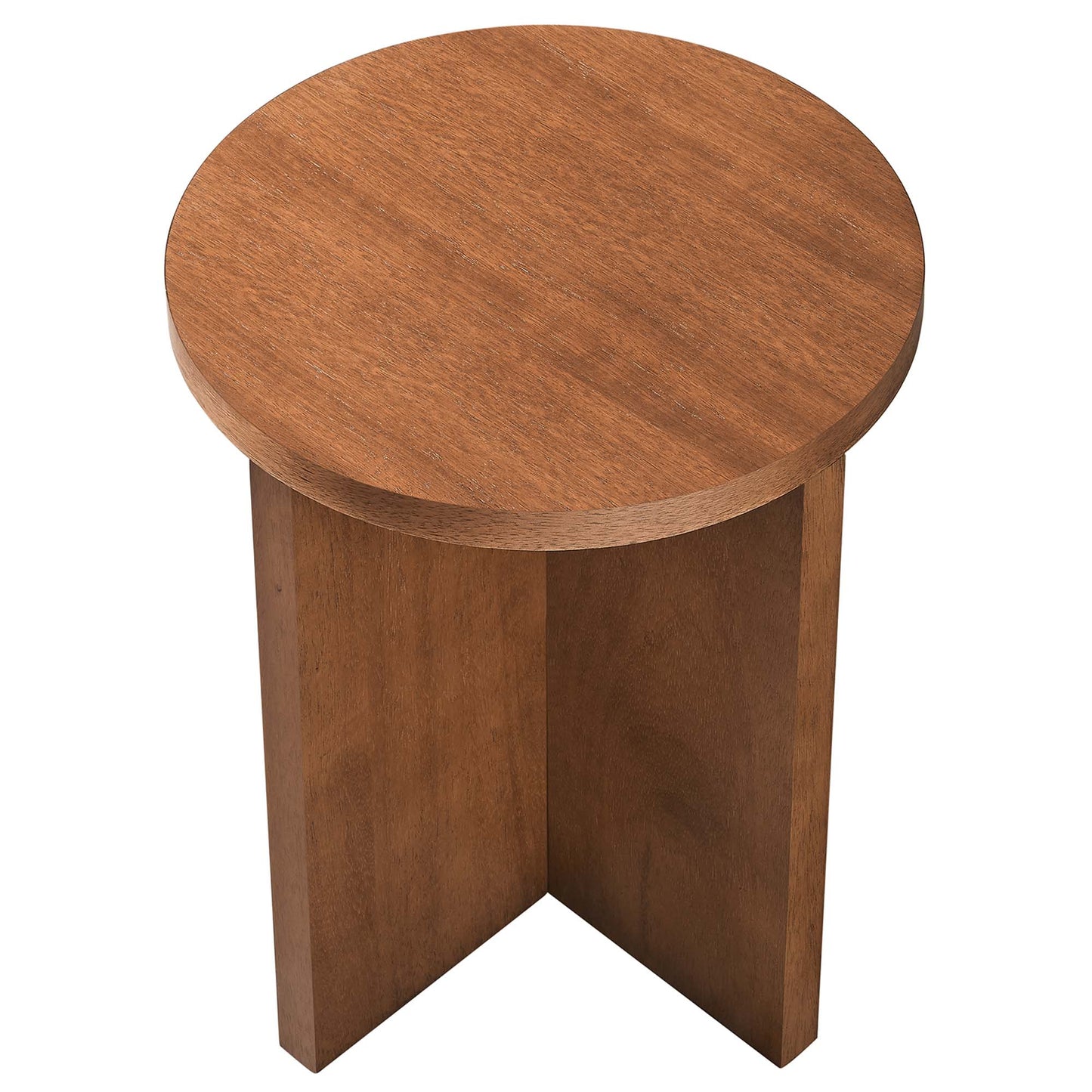 Silas Round Wood Side Table by Furniture For America