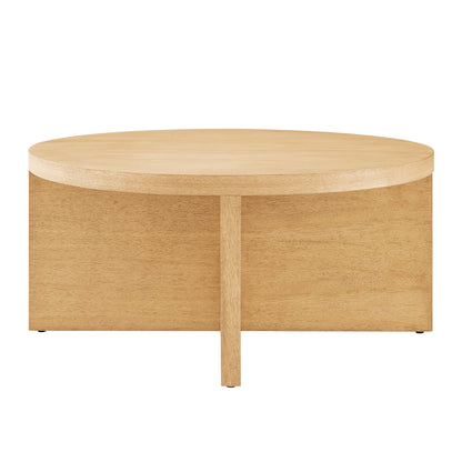 Silas Round Wood Coffee Table by Furniture For America