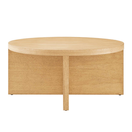 Silas Round Wood Coffee Table in Natural
