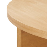 Selene Round Wood Coffee Table in Natural