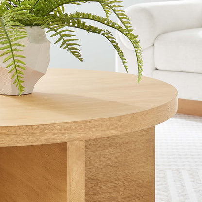 Silas Round Wood Coffee Table by Furniture For America