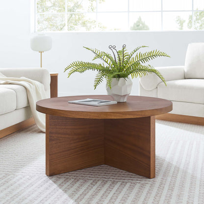 Silas Round Wood Coffee Table by Furniture For America
