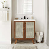 Wren 30" Bathroom Vanity Cabinet (Sink Basin Not Included) in Walnut