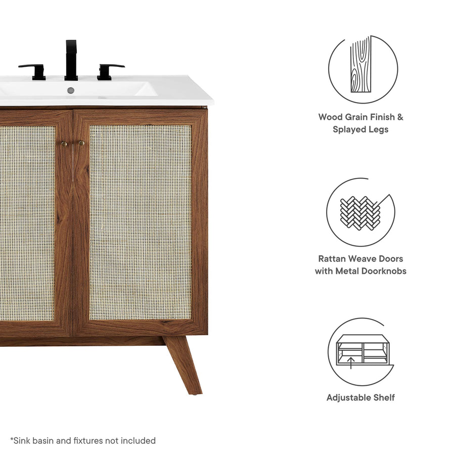 Wren 30" Bathroom Vanity Cabinet (Sink Basin Not Included) in Walnut