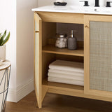 Wren 36" Bathroom Vanity Cabinet (Sink Basin Not Included) in Oak