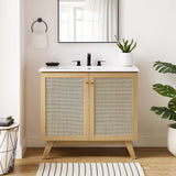 Wren 36" Bathroom Vanity Cabinet (Sink Basin Not Included) in Oak