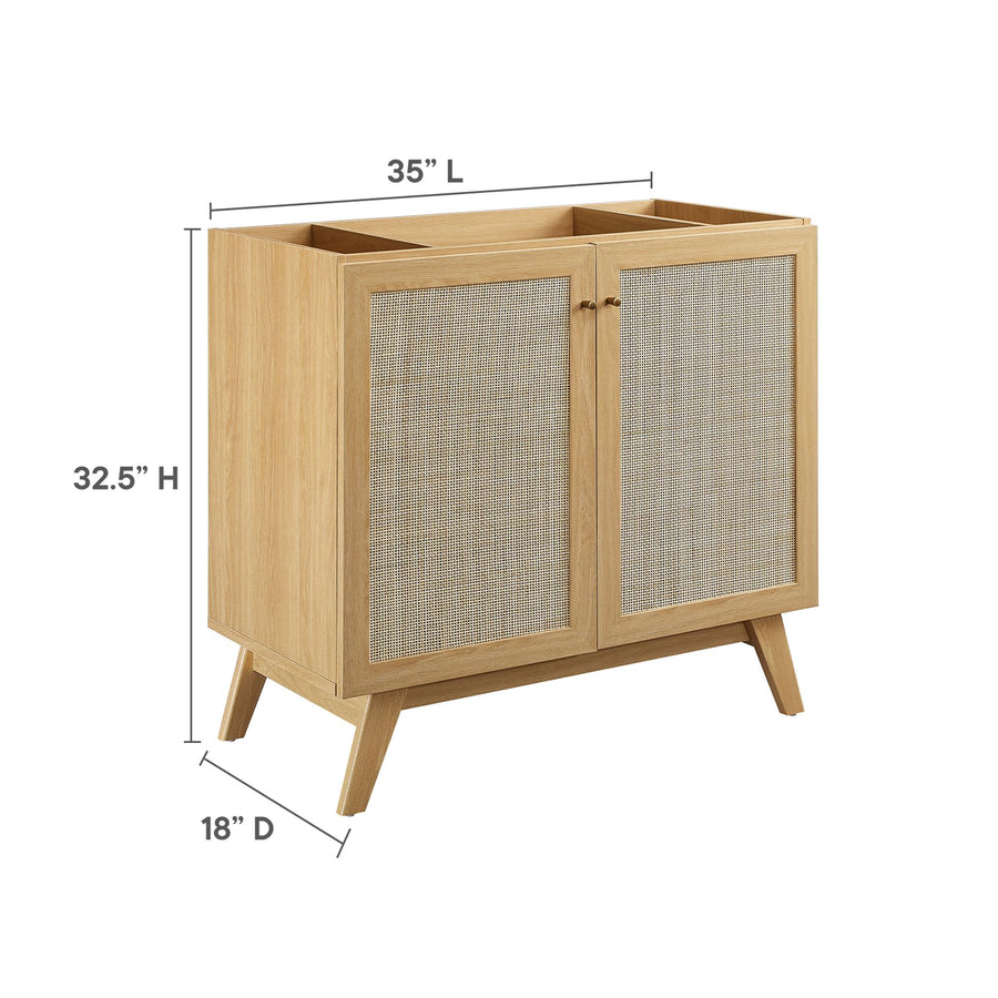 Wren 36" Bathroom Vanity Cabinet (Sink Basin Not Included) in Oak