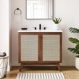 Wren 36" Bathroom Vanity Cabinet (Sink Basin Not Included) in Walnut