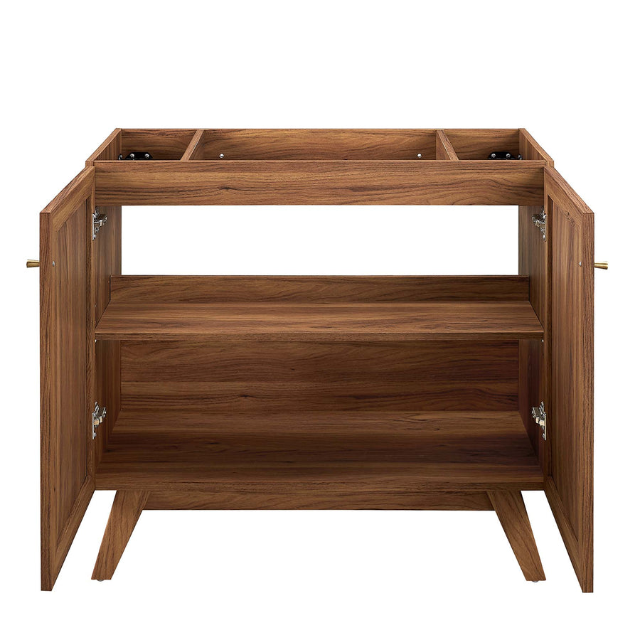 Wren 36" Bathroom Vanity Cabinet (Sink Basin Not Included) in Walnut