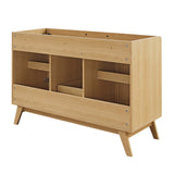 Wren 48" Single or Double Sink Compatible Bathroom Vanity Cabinet (Sink Basin Not Included) in Oak