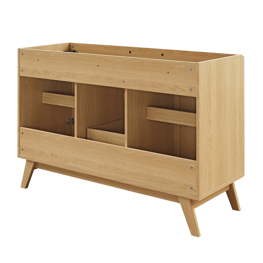 Wren 48" Single or Double Sink Compatible Bathroom Vanity Cabinet (Sink Basin Not Included) in Oak