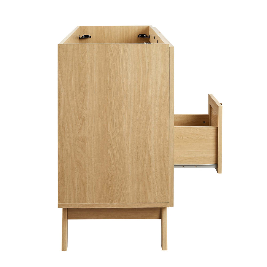 Wren 48" Single or Double Sink Compatible Bathroom Vanity Cabinet (Sink Basin Not Included) in Oak