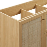 Wren 48" Single or Double Sink Compatible Bathroom Vanity Cabinet (Sink Basin Not Included) in Oak