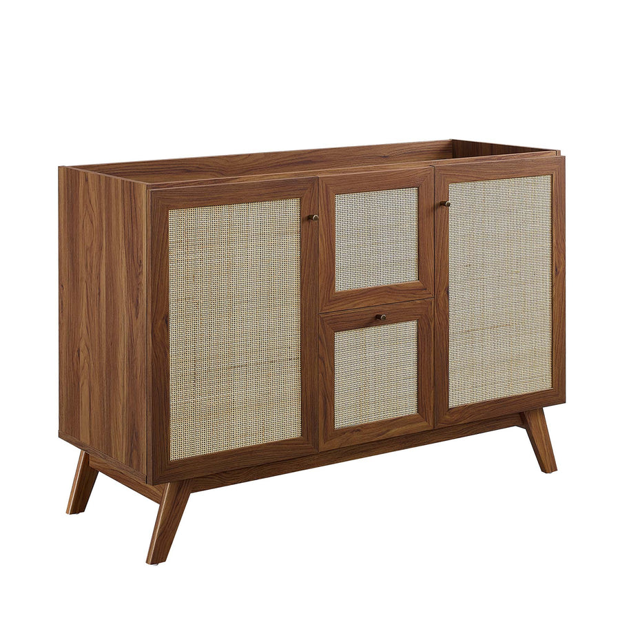 Wren 48" Single or Double Sink Compatible Bathroom Vanity Cabinet (Sink Basin Not Included) in Walnut