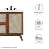 Wren 48" Single or Double Sink Compatible Bathroom Vanity Cabinet (Sink Basin Not Included) in Walnut