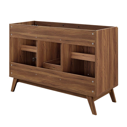 Soma 48" Single or Double Sink Compatible Bathroom Vanity Cabinet (Sink Basin Not Included) in Walnut