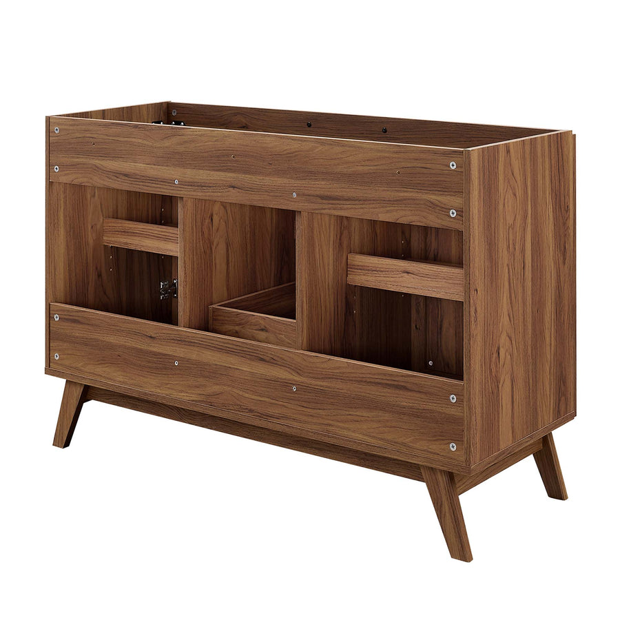 Wren 48" Single or Double Sink Compatible Bathroom Vanity Cabinet (Sink Basin Not Included) in Walnut