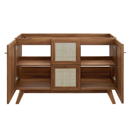 Soma 48" Single or Double Sink Compatible Bathroom Vanity Cabinet (Sink Basin Not Included) in Walnut