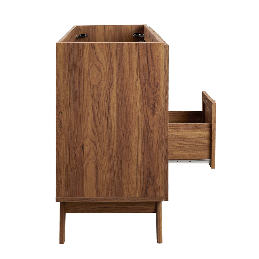 Wren 48" Single or Double Sink Compatible Bathroom Vanity Cabinet (Sink Basin Not Included) in Walnut