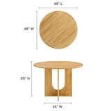 Salon Round 48" Wood Dining Table in Oak