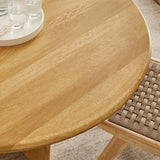 Salon Round 48" Wood Dining Table in Oak