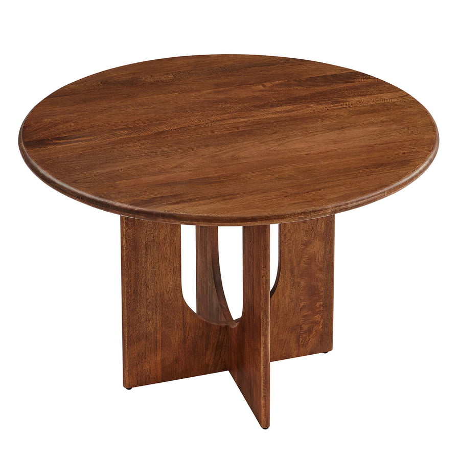 Salon Round 48" Wood Dining Table in Walnut