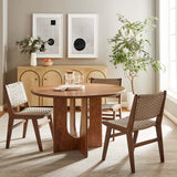 Salon Round 48" Wood Dining Table in Walnut