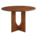 Salon Round 48" Wood Dining Table in Walnut