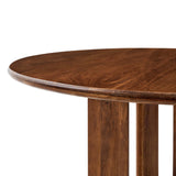 Salon Round 48" Wood Dining Table in Walnut